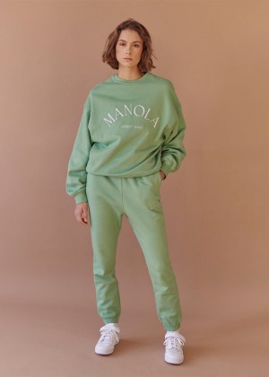 Women's Alohas Iconic Sweatpants Made With Organic Cotton Sportswear Green NZ | B2N-6679