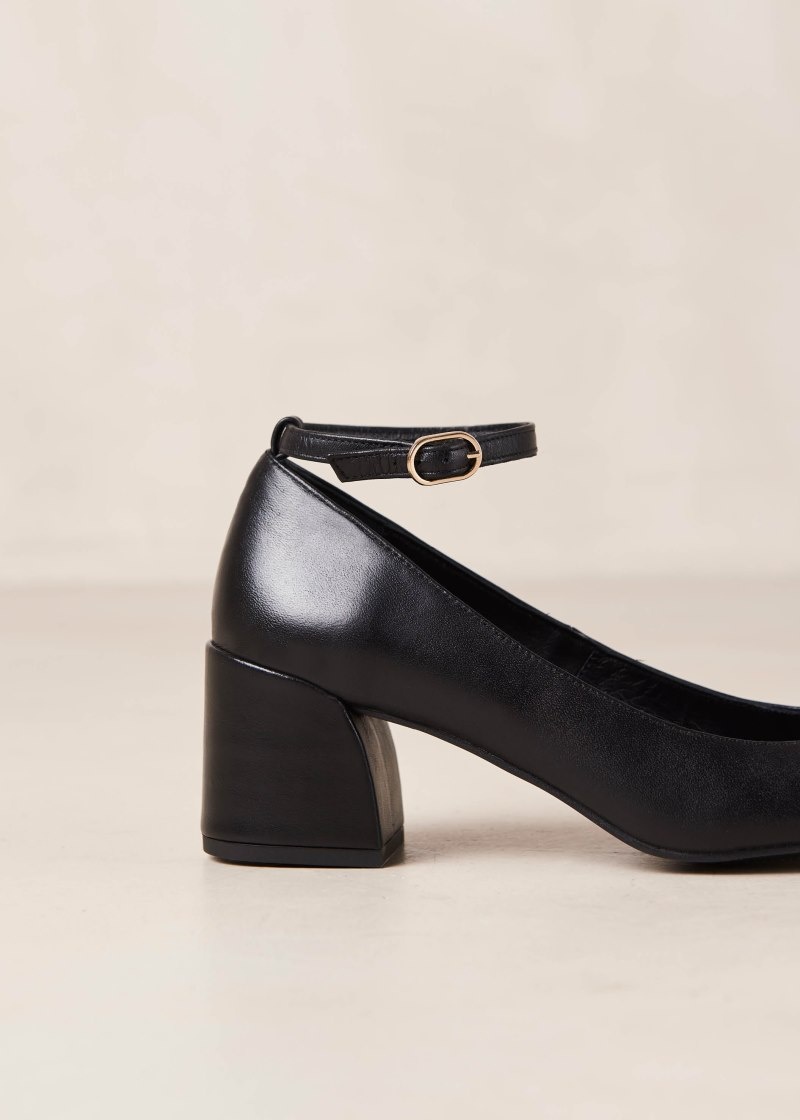 Women's Alohas Antoine Ankle-strap Pumps Pumps Black NZ | C3I-5009