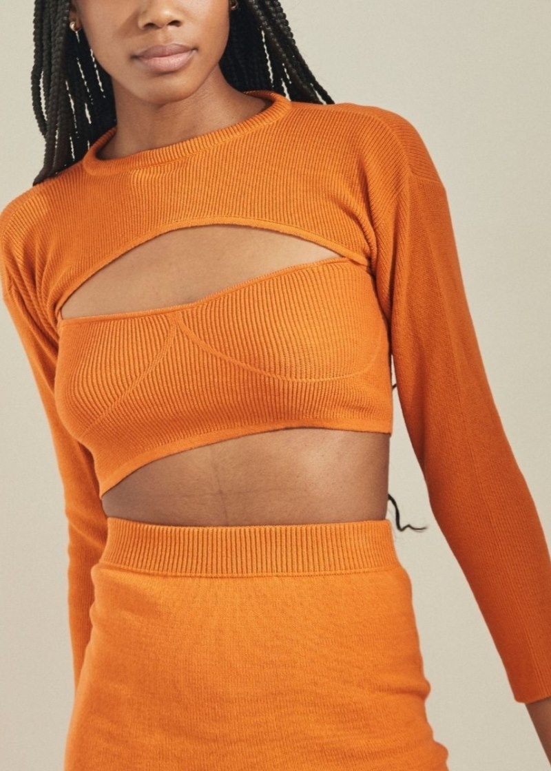 Women's Alohas Hustle Clementine Hustle Top Tops Orange NZ | Z4Y-6051