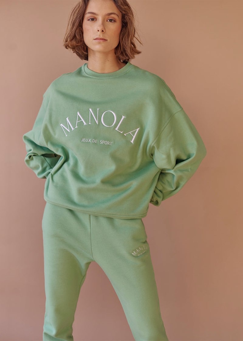 Women's Alohas Iconic Sweatpants Made With Organic Cotton Sportswear Green NZ | B2N-6679