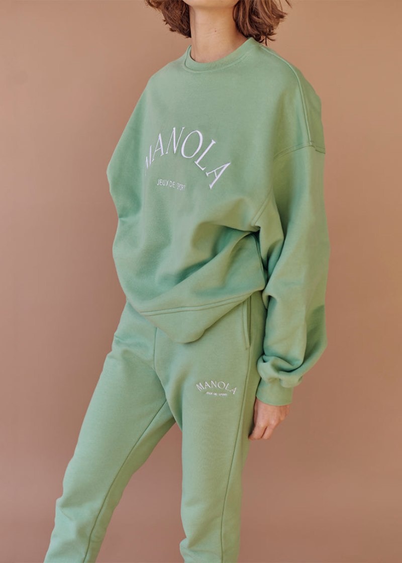 Women's Alohas Iconic Sweatpants Made With Organic Cotton Sportswear Green NZ | B2N-6679