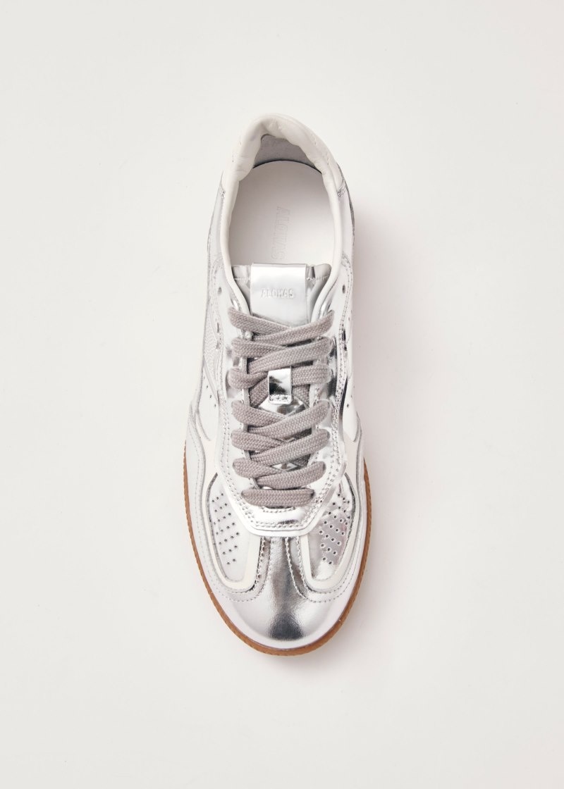 Women's Alohas Tb.490 Leather Sneakers Flat Sneakers Silver NZ | B5A-0906