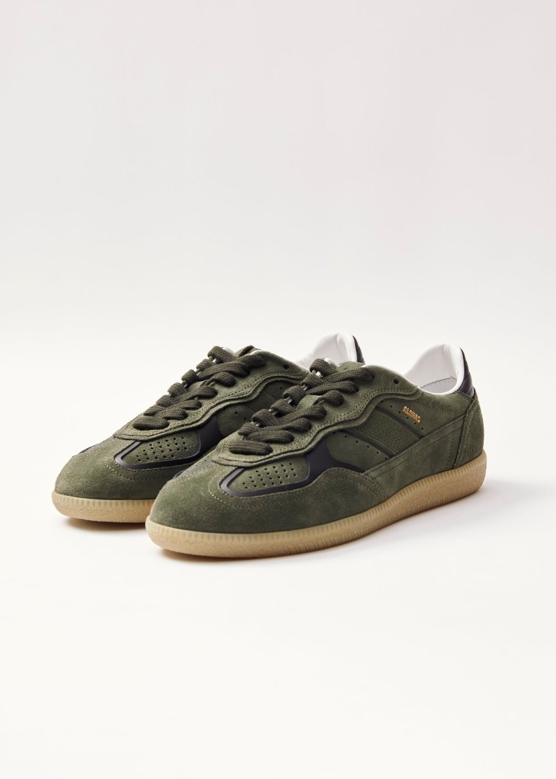 Women's Alohas Tb.490 Sneakers With Leather Details Flat Sneakers Khaki NZ | V7R-2163