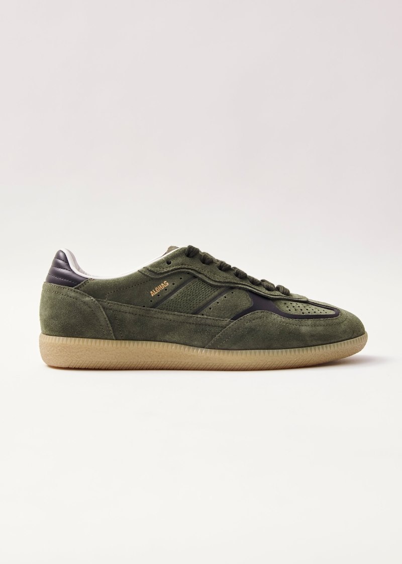 Women's Alohas Tb.490 Sneakers With Leather Details Flat Sneakers Khaki NZ | V7R-2163