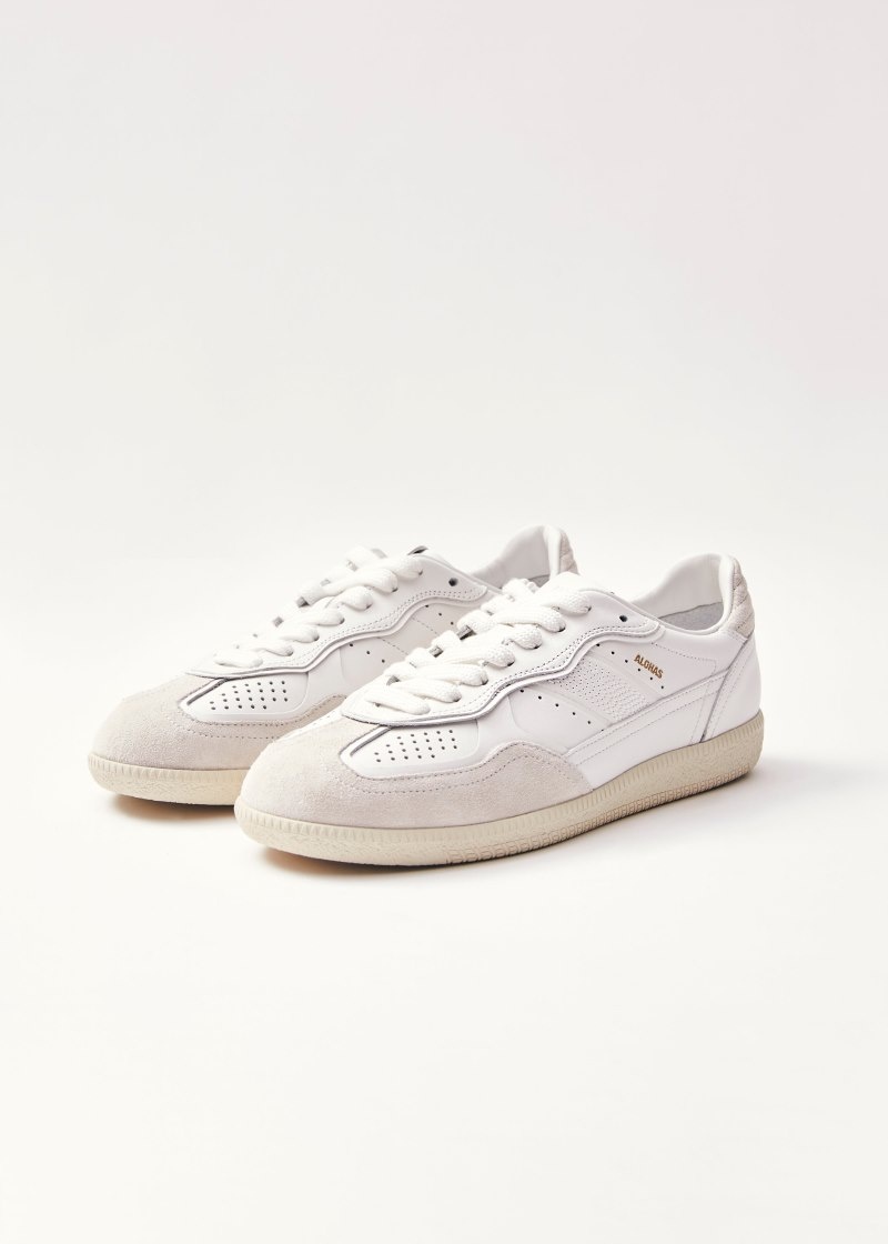 Women's Alohas Tb.490 Sneakers With Suede Details Flat Sneakers White NZ | O8W-7813