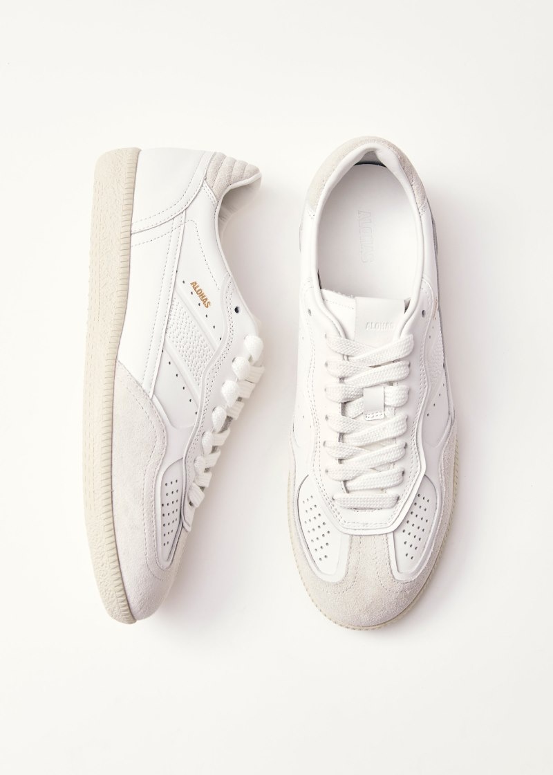 Women's Alohas Tb.490 Sneakers With Suede Details Flat Sneakers White NZ | O8W-7813