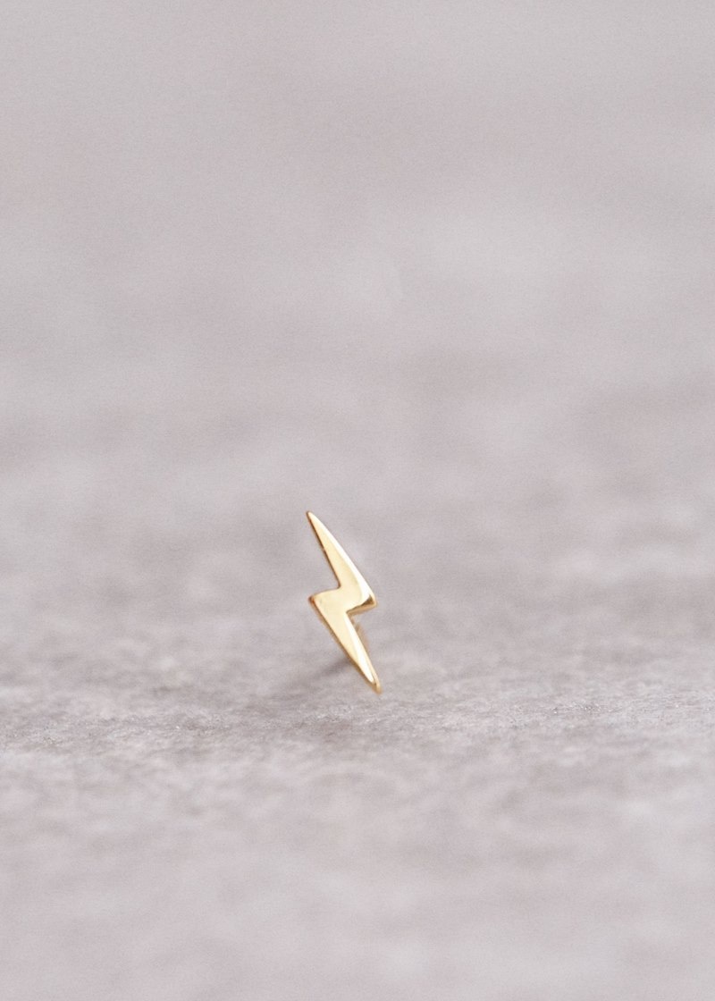 Women's Alohas Thunderbolt Thunderbolt Stud Earrings Earrings Gold NZ | S0I-2674